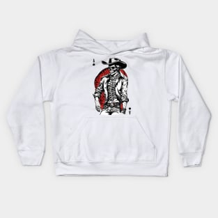 Weird Wild West: Aces High Skeleton Cowboy Kids Hoodie